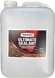 Nanotech Surface Solutions Ultimate Sealant - Water Repellent Invisible Penetrative Coating for Concrete, Masonry, Clay, Limestone, Sandstone, Cantera, SiO2 Water Based Fast Curing (5 Gal.)