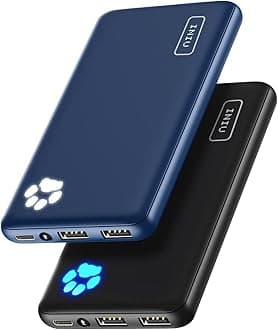 INIU[2 Pack] Portable Charger, Slimmest & Lightest USB C 10000mAh Power Bank, Triple 3A High-Speed Phone Battery Pack Compatible with iPhone 15 14 13 12 11 Pro X Samsung S22 S21 Google iPad Tablet.