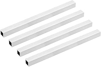 uxcell 6063 Aluminum Square Tube, 20mmx20mmx0.8mm Wall Thickness 300mm Length Seamless Straight Pipe Tubing 4 Pcs