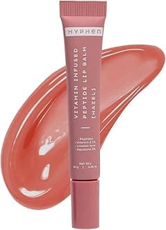 Tinted Lip Balm - Hazel | 1% Vitamin E, 2% Squalane & Peptides | Brightening Lip Balm for Dark Lips | 24h Moisturization & Hydration for Dry & Chapped Lips - 10 g, Brown