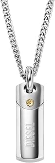 Diesel Stainless Steel Pendant Necklace for Men