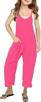 Cnkwei Girls Cnkwei Women V-neck Sleeveless Solid Jumpsuit With Pockets Modern