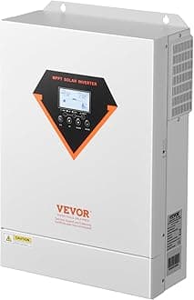 VEVOR Hybrid Solar Inverter, 6000W, Single Phase Pure Sine Wave Power Inverter, 48V DC to 220/230V AC, with Built-in 120A MPPT Solar Charge Controller, for Off-Grid System Lead Acid Lithium Battery