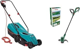 BoschHome and Garden Rotak 32R Electric Rotary Lawnmower & Electric Grass Trimmer EasyGrassCut 26 (280 Watt, cutting diameter 26 cm, Weight: 2 kg, in carton packaging)
