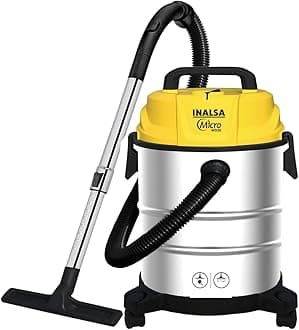 Wet and Dry Vacuum Cleaner for Home,20 LTR Capacity,1400 W,20 kPa Suction,Blower Function,HEPA Filter,Wet Vacuum Cleaner for Sofa,Metal Telescopic Tube,SS Body,Heavy Duty (Micro WD20)