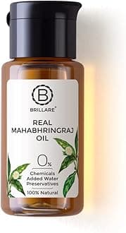 Brillare Real Mahabhringraj Oil with 14 Traditional Herbs, 100% Natural, Cold Pressed Oil, Makes Healthy & Flake-Free Scalp