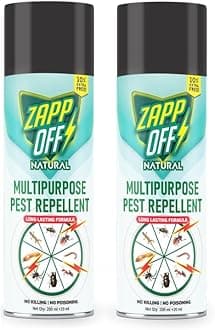ZappOff Multipurpose Pest Repellent Aerosol Spray | All-in-One Insect Repellent Spray | Cockroach, Lizard, Ant, Termite, Bed Bugs, Fly, Centipede | 100% Natural | Only Repel's | Easy to Use (220ml)