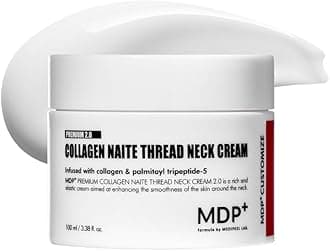 Premium Collagen Naite Thread Neck Cream 2.0 | Skin Tightening, Firming, 3.38oz/100ml, Anti-Aging, Moisturizer Face Cream, Neck & Décolleté Wrinkles, Soft Smooth Skin