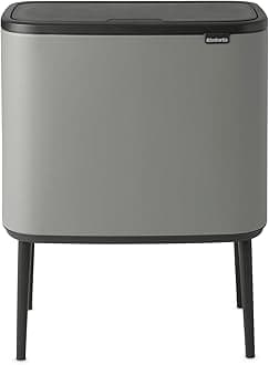 Brabantia Bo Touch Bin, 36L, Mineral Concrete Grey