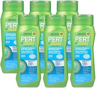 PERT 2 IN 1 Shampoo and Conditioner, Anti-Dandruff, 13.5 Fl. Oz (Pack of 6)