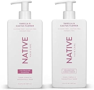 Native Vanilla & Cactus Flower Shampoo and Conditioner Contain Naturally Derived Ingredients |All Hair Type Color & Treated, Fine to Dry Damaged, Sulfate & Dye Free - 2-Pack