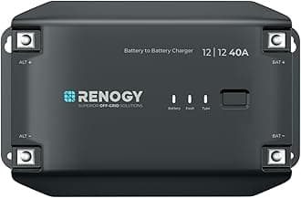 Renogy 12V 20A/40A DC to DC Battery Charger, Using Multi-Stage Charging in RVs, Commercial Vehicles, Boats, Yachts