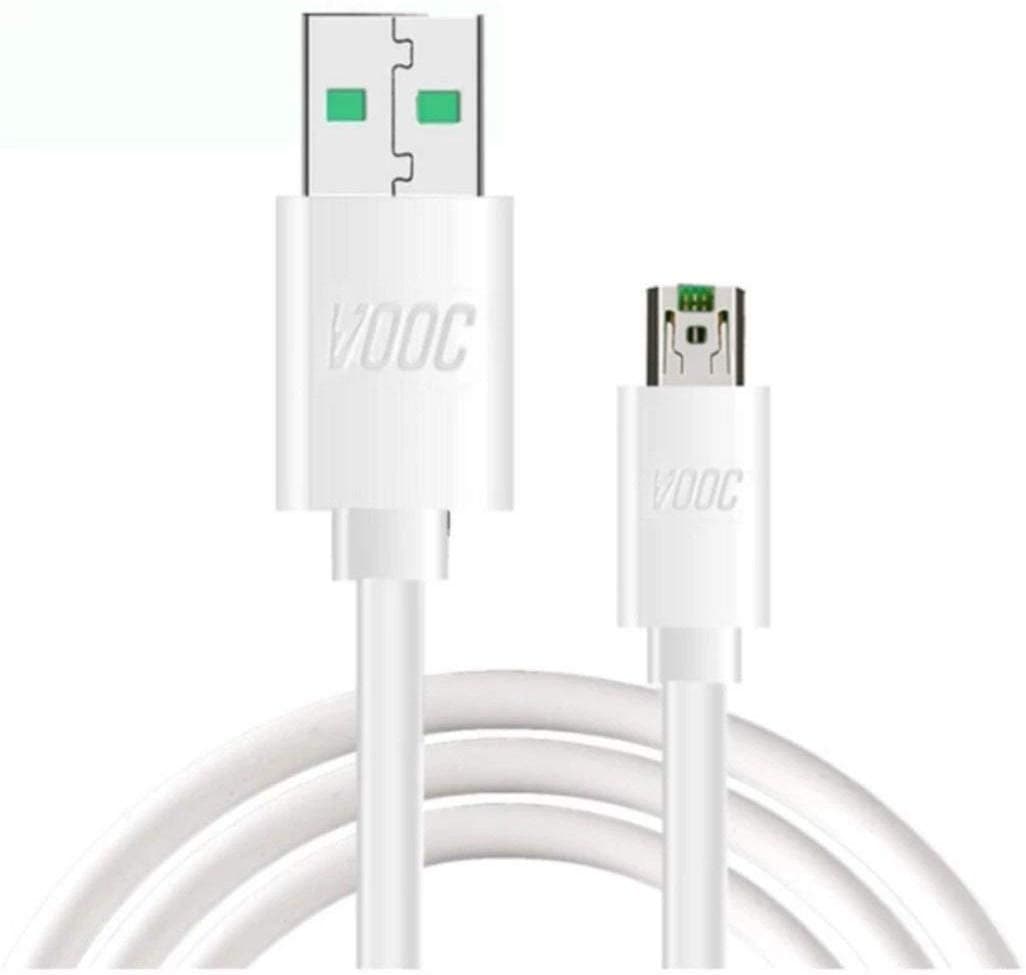 5V/4A Micro USB Vooc Super Fast Data Sync Charging Cable for Oppo F9, F9 Pro, F11 Pro and All Oppo Smartphones (White)
