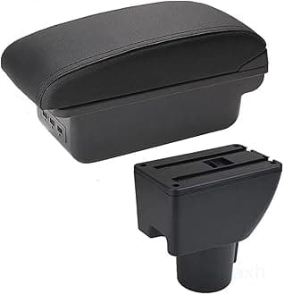 Car armrest for Hyundai for Getz Armrest for Hyundai for Getz Car Armrest Box Retrofit Parts Dedicated Center Storage Box Car Accessories(B2 Black LINE 3USB)
