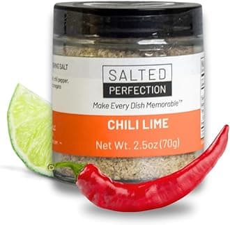 Salted Perfection Chili Lime Gourmet Finishing Salt - Fine Salt Flakes – Natural Flavored Sea Flake Salt - 2 Ounces