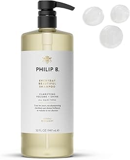 PHILIP B Everyday Beautiful Shampoo - 32 fl. oz. (947 ml) - Clarifying, Volumizing and Shine Enhancing, Removes Excess Buildup, Sulfate-Free, Made in USA