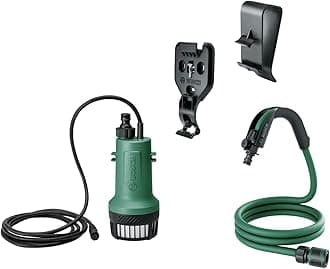 Bosch Cordless Submersible Water Pump GardenPump 18V-2000 Extension Kit (with Wall and Tank attachments and 2.5 m Garden Hose, in Carton Packaging)