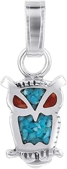 .925 Sterling Silver Natural Gemstone Pendant Style 3