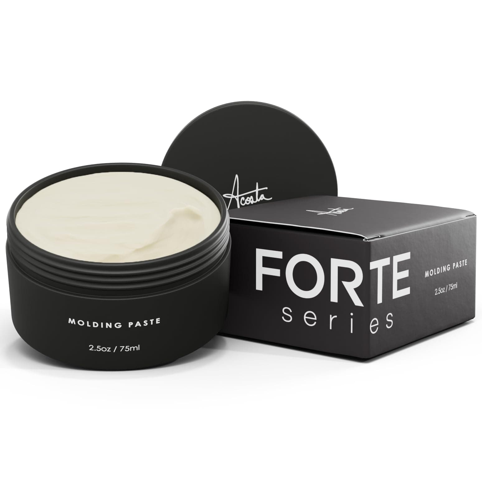 Alex Costa Molding Paste by Forte Series Low Shine Hair Paste for Men Lightweight Hair Texturizer Adds Volume and Definition Medium Flexible Hold Mens Hair Paste, Sulfate Free and Paraben Free (75 ml)
