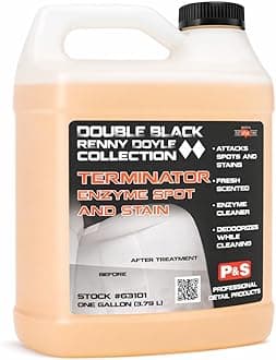 - P & S Professional Detail Products Terminator Enzyme Spot & Stain Remover – Professional Upholstery & Carpet Cleaner, Eliminates Grease, Dirt, Protein-Based Stains, Fresh Scent - 1 Gallon