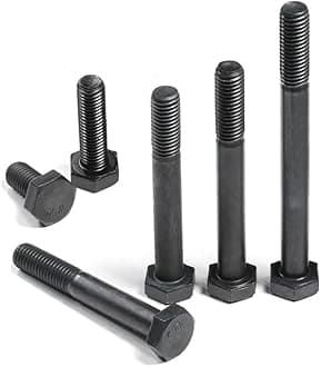 M12 Hex Bolt, 12.9 Grade High Tensile Alloy Steel, Outer Hexagonal Screws for Machinery Industry Fastener, (Fully Threaded) M12×40mm,3 pcs