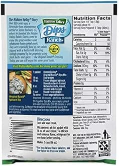 Hidden Valley the Original Ranch Dip Mix, 1 Ounce Packet (Pack of 2)
