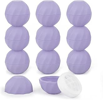 longway 0.24Oz (7ml) Empty Lip Balm Sphere Containers | Screw Cap Lipstick Tubes/Chapstick Tubes/Chapstick Holder for Lip Gloss & BPA FREE (Pack of 10 (Light Purple)