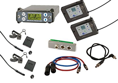 Lectrosonics SRC-B1 Bundle With (2) LMB-B1 Transmitters, (2) Sanken COS-11d Lavaliers, Lectrosonics SREXT Adapter, TAI Audio SR-BDS Cable & (2) TA3F - XLRM Cables