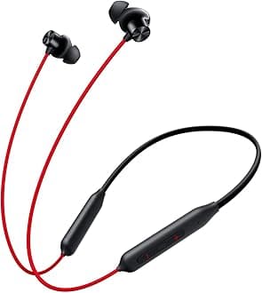 OnePlus Bullets Z2 Bluetooth Wireless in Ear Earphones with Mic, Bombastic Bass, 10 Mins Charge - 20 Hrs Music, 30 Hrs Battery Life (Acoustic Red)