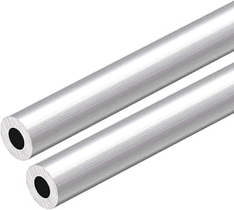 uxcell 6063 Aluminum Round Tube, 300mm Length 14mm OD 7mm Inner Dia Seamless Aluminum Straight Tubing 2 Pcs