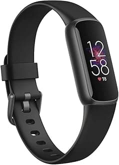Luxe-Fitness and Wellness-Tracker with Stress Management, Sleep-Tracking and 24/7 Heart Rate, Black/Graphite, One Size (S & L Bands Included)
