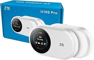 U10S Pro White, 4G+LTE Mobile Wi-Fi 6, Unlocked Low-Cost Portable Travel WiFi, Connects 32 Devices, 3000mAh 10hr Battery Life, Roams on all World Networks, No Configuration Required