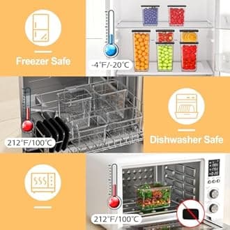 Nifogo Airtight Food Storage Containers with Lids 18 Pack, kitchen Storage Containers, Kitchen and Pantry Organization Set, for Cereal, Flour, Sugar, Pasta, Dry Food, Include 60 Labels