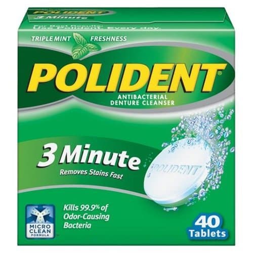 Polident 3 Minute Tablets 40 Tablets