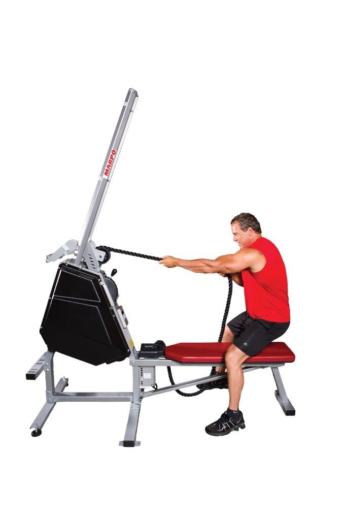 VMX Functional Rope Trainer with Adjustable Angles, White/Burgundy