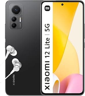 XIAOMI 12 Lite 5G + 4G LTE (128GB + 8GB) Global Version Unlocked 6.55" 108MP Triple Camera (Tmobile Mint & Global) + (w/Fast Car Charger Bundle) (Lite Black Global)