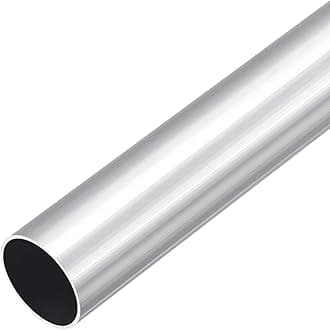 DMiotech (27mm OD x 25mm ID) 6063 Aluminum Round Tube 300mm Length Industry Metal Tubing for Machinery Frame Construction DIY Projects