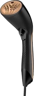 Philips Steam&Go Plus Handheld Clothes Steamer, Vertical and Horizontal Garment Steamer, No Ironing Board Needed, 0.07 Litre, 1300 W, Black/Copper, GC362/86