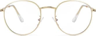 Blue Light Blocking Glasses for Women Men Retro Round Clear Lens Computer Game Metal Frame Eyeglasses