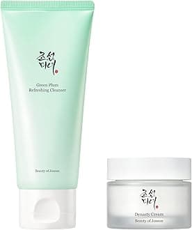Beauty of Joseon Green Plum Refreshing Cleanser (100ml, 3.38 fl.oz.) with Dynasty Cream Hydrating Face Moisturizer (50ml, 1.69 fl.oz.), Korean Skincare