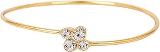 Gold Plated Bracelet with Fancy Austrian Crystals for women