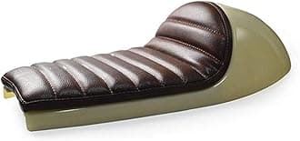 0392 Universal Hump Cafe Racer Motorcycle Seat Yellow Brown