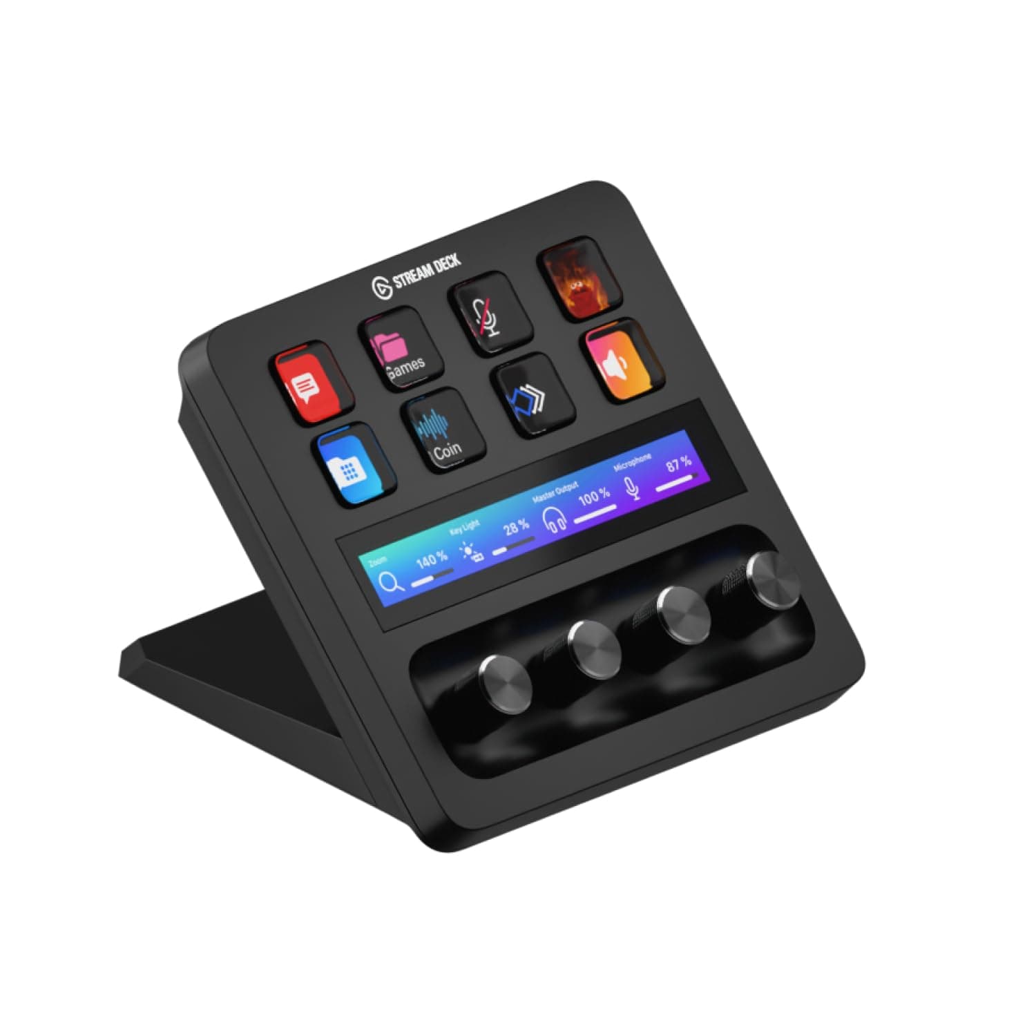 Elgato Stream Deck +, Audio Mixer, Production Console and Studio Controller for Content Creators, Streaming, Gaming, with customizable touch strip dials and LCD keys, works with Mac and PC