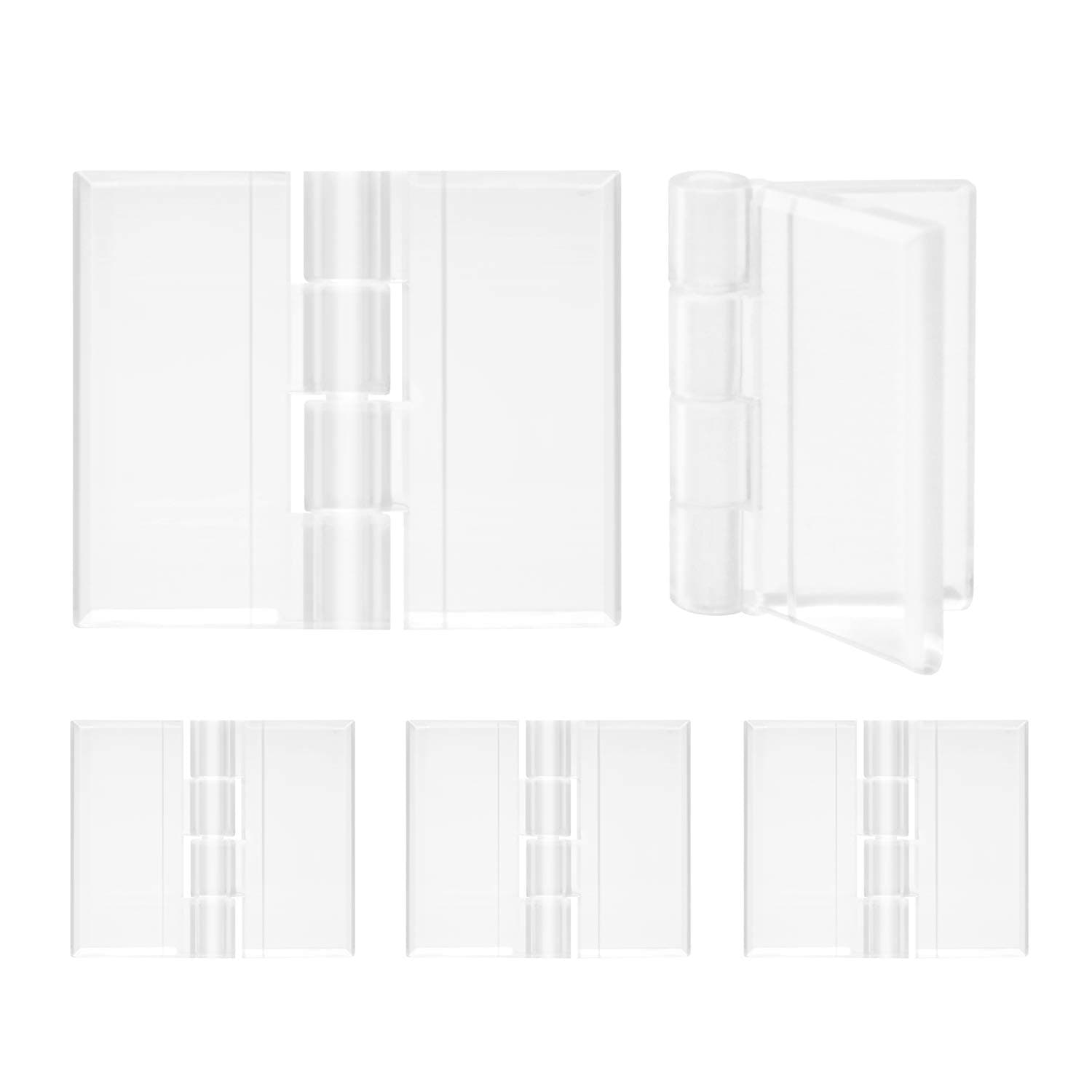 Acrylic Hinge Small Size 12 Pack Transparent Clear