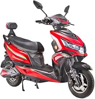 Stella's SA2000 Electric Scooter With Lithium Ion Battery, 90-100 Km Per Charge, Without RTO Registration (RED)