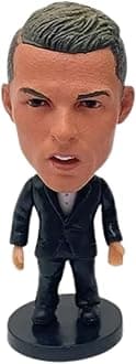 Mayatra's Football Player Figure - Premium Sports Action Figure for Fans, Kids, and Collectors - Detailed Design, Perfect for Display, Gifting (Ronaldo Black)