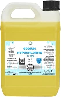Sodium Hypochlorite 14-15% 5L, Patio Cleaner | High Strength, Swimming Pool Chlorine