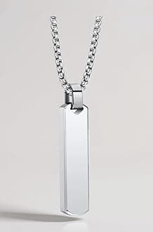 Silver Chain For Men Stylish Stainless Steel Bar Pendant Necklace Silver Chain Pendant For Men Boys Love Gifts Mens Jewellery
