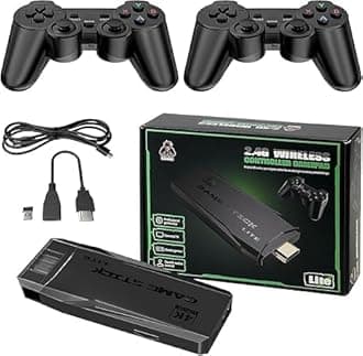 Wireless Video Games for tv Gaming Retro Gaming Console with Game Stick 1080p Plug & Play TV Video Game Set for 2 Player with 9Emulator for Kids & Old School Station Video Game