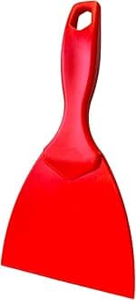 Deckmann Dough Spatula, Rigid 10 cm, Dough Cutter, Dough Spatula, Kitchen Spatula, Dough Scraper for Pizza, Bread and Dough (Red)